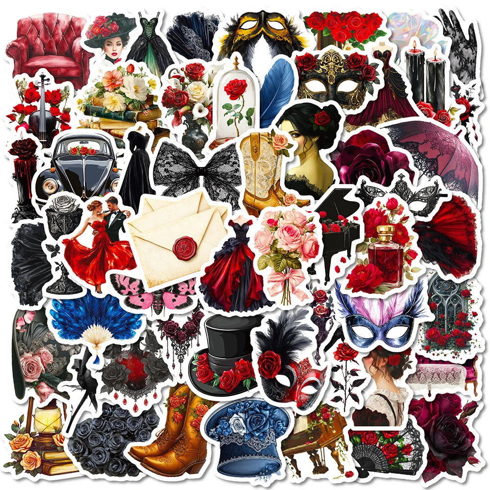 10/30/50pcs Retro Masquerade Ball Aesthetic Stickers Vintage Decals Laptop Phone Case Fridge Diary Graffiti Decoration Sticker
10/30/50pcs Retro Masquerade Ball Aesthetic Stickers Vintage Decals Laptop Phone Case Fridge Diary Graffiti Decoration Sticker