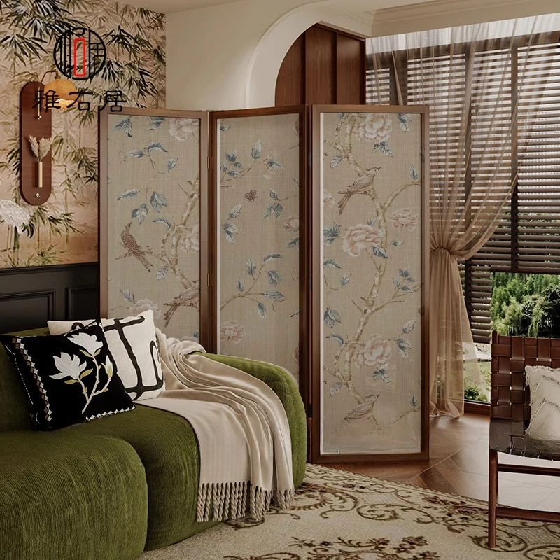 Flower and bird solid wood screen folding mobile decoration living room partition blocking bedroom bedside folding screen
Flower and bird solid wood screen folding mobile decoration living room partition blocking bedroom bedside folding screen