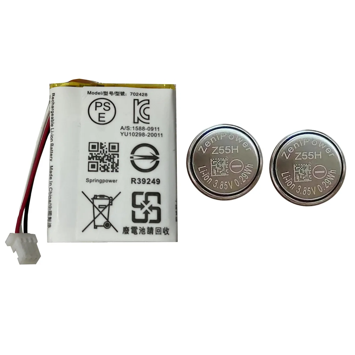 Wireless Headset Battery 3.85V 520mAh LP702428 for Sony WF-1000XM4 Charging Case CP1254 3.85V Z55H 75mAh TWS Bluetooth Earphone
Wireless Headset Battery 3.85V 520mAh LP702428 for Sony WF-1000XM4 Charging Case CP1254 3.85V Z55H 75mAh TWS Bluetooth Earphone