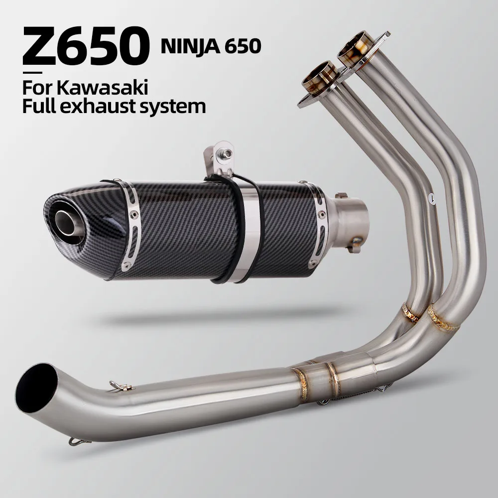 Motorcycle Exhaust Full System For Kawasaki Ninja650 Z650 2017-2023 Front Link Manifold R77 Muffler with DB Killer Escape Line
Motorcycle Exhaust Full System For Kawasaki Ninja650 Z650 2017-2023 Front Link Manifold R77 Muffler with DB Killer Escape Line