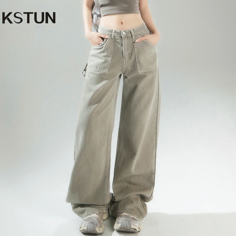 KSTUN 2025 Spring Summer Woman Loose Jeans Wide Leg Vintage Cargo Pants Striped Girls Lady Streetwear Dragging Pants Clothing
KSTUN 2025 Spring Summer Woman Loose Jeans Wide Leg Vintage Cargo Pants Striped Girls Lady Streetwear Dragging Pants Clothing