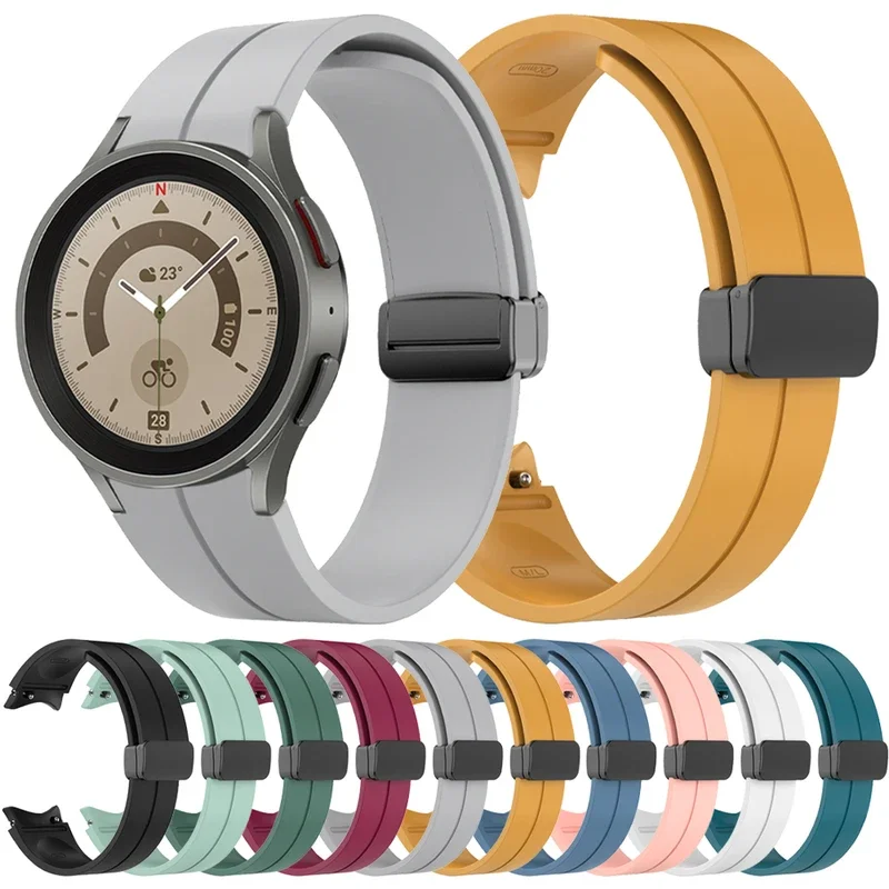 Original Silicone Magnetic Buckle Strap For Samsung Galaxy Watch 5 Pro 40/44mm 45mm Band Watch 6 Classic 43 47mm Sport Watchband
Original Silicone Magnetic Buckle Strap For Samsung Galaxy Watch 5 Pro 40/44mm 45mm Band Watch 6 Classic 43 47mm Sport Watchband