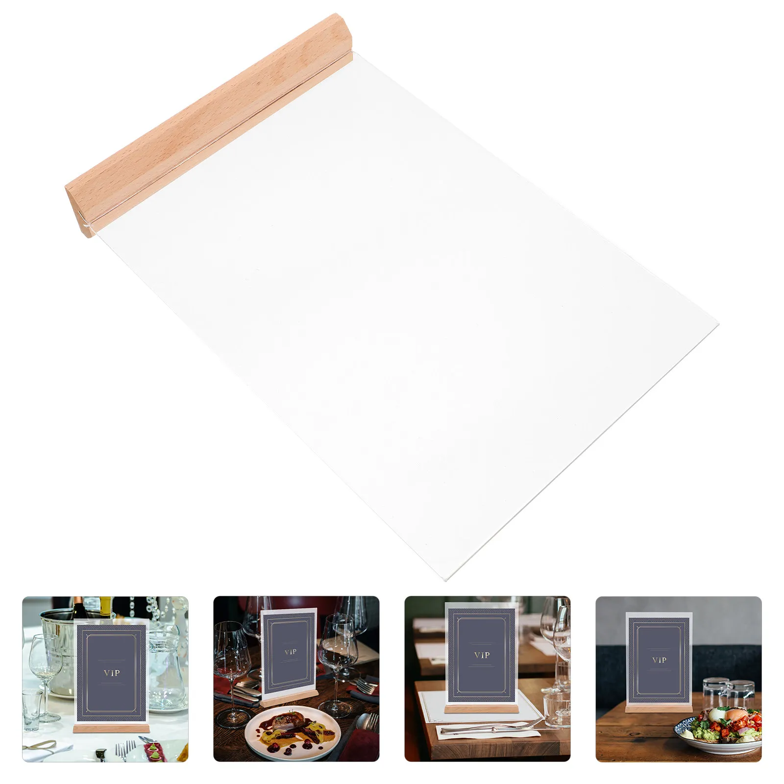 2Pcs Acrylic Sign Holder with Wood Base Reusable Tabletop Display Stand for Office Restaurant Wedding Signage Wooden Sign Holder
2Pcs Acrylic Sign Holder with Wood Base Reusable Tabletop Display Stand for Office Restaurant Wedding Signage Wooden Sign Holder