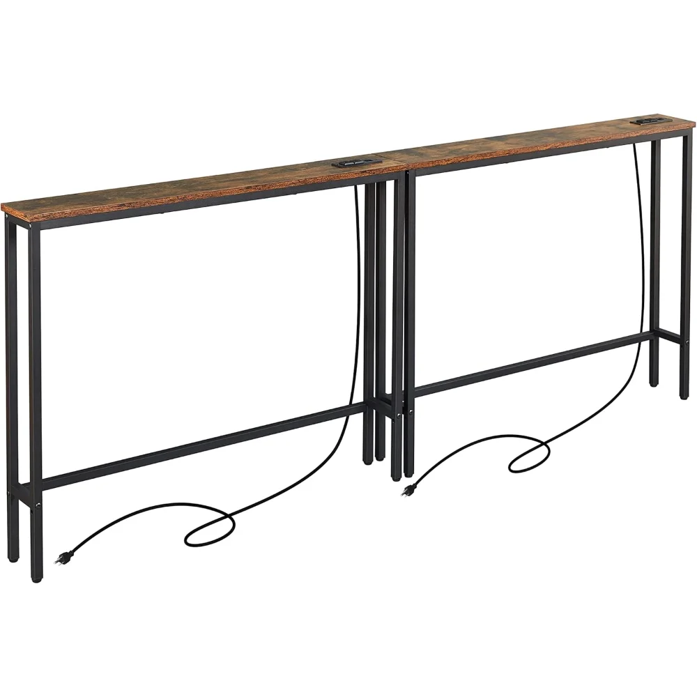 2 Pack 5.9" Narrow Console Sofa Table ,with Power Outlets, 5.9" D X 39.4" W X 31.1" H Long Couch Tables with, Sofa Table
2 Pack 5.9" Narrow Console Sofa Table ,with Power Outlets, 5.9" D X 39.4" W X 31.1" H Long Couch Tables with, Sofa Table