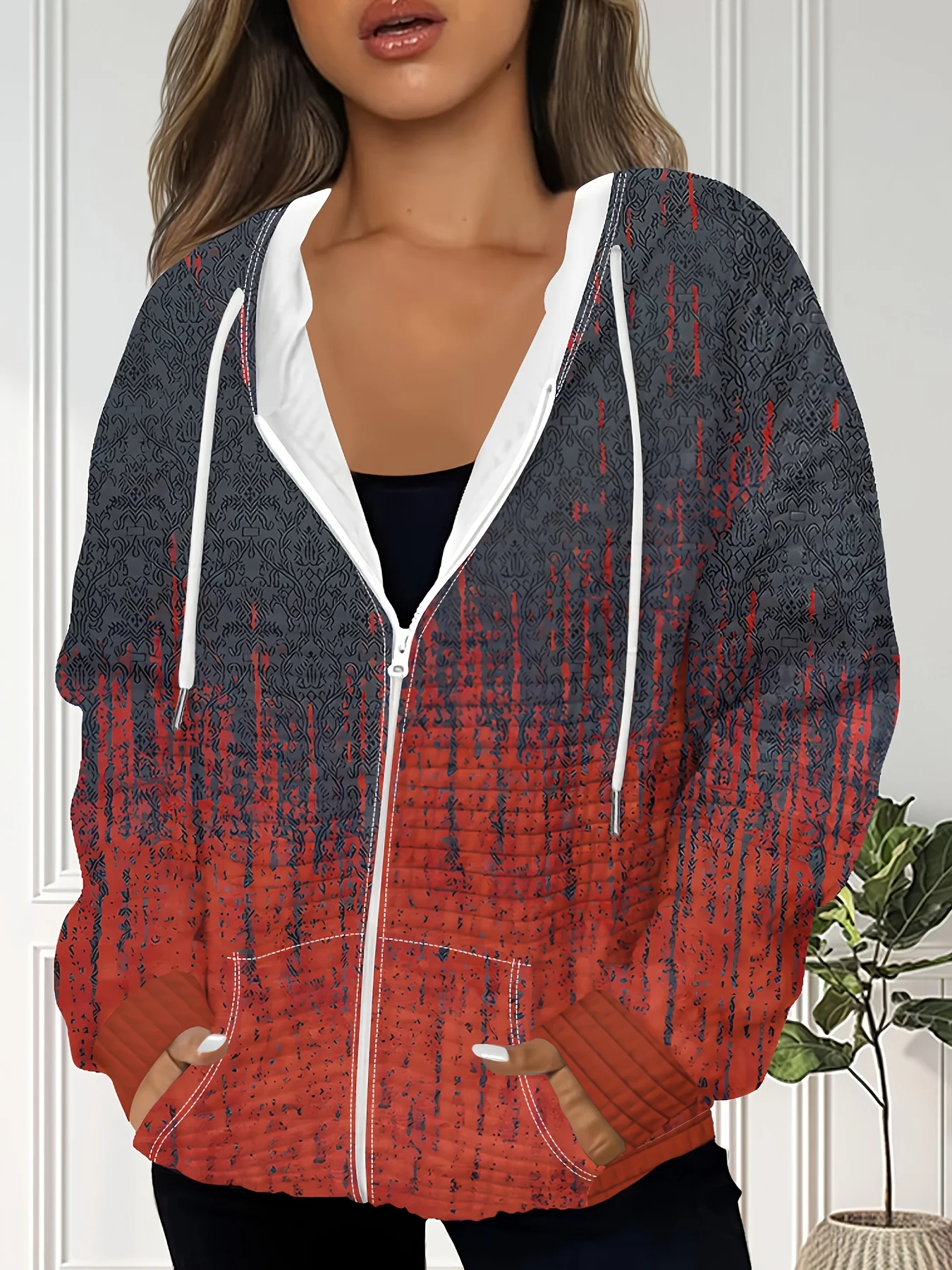 Printed Design Red And Black Abstract Pattern casual style women's casual jacket
Printed Design Red And Black Abstract Pattern casual style women's casual jacket