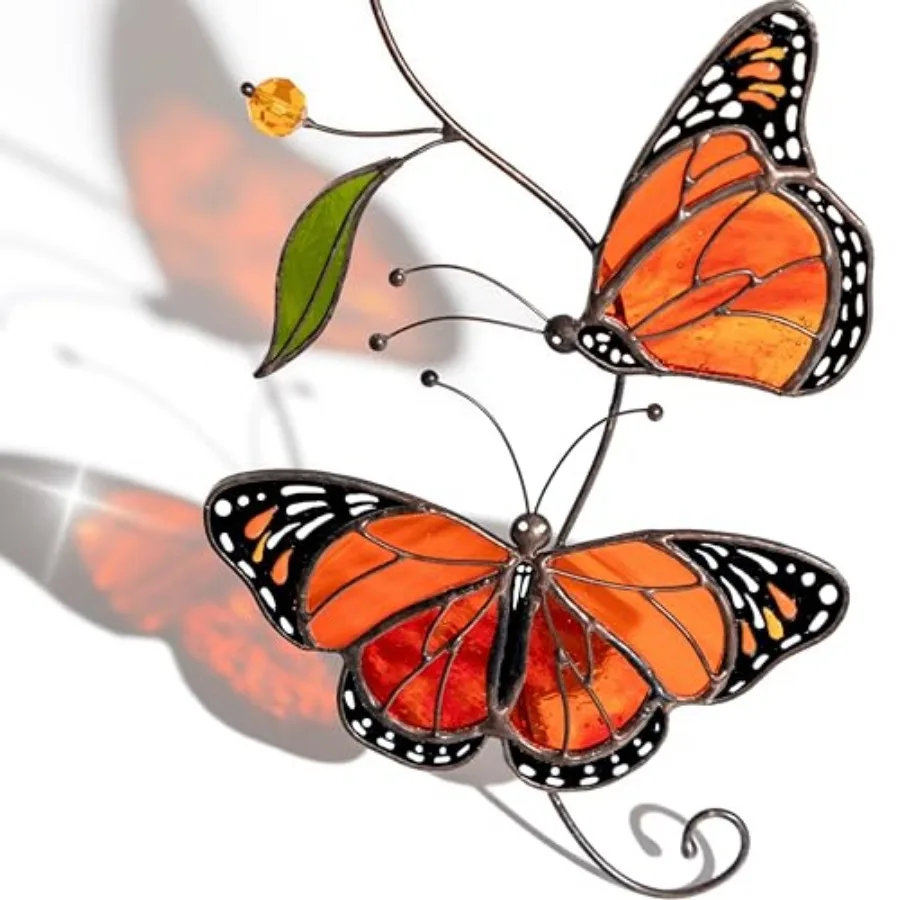 Butterfly Authentic Stained Glass Suncatcher Handmade Gift for Butterfly Lovers Women Mom Grandma Window Ornament Indoor Outdoo
Butterfly Authentic Stained Glass Suncatcher Handmade Gift for Butterfly Lovers Women Mom Grandma Window Ornament Indoor Outdoo