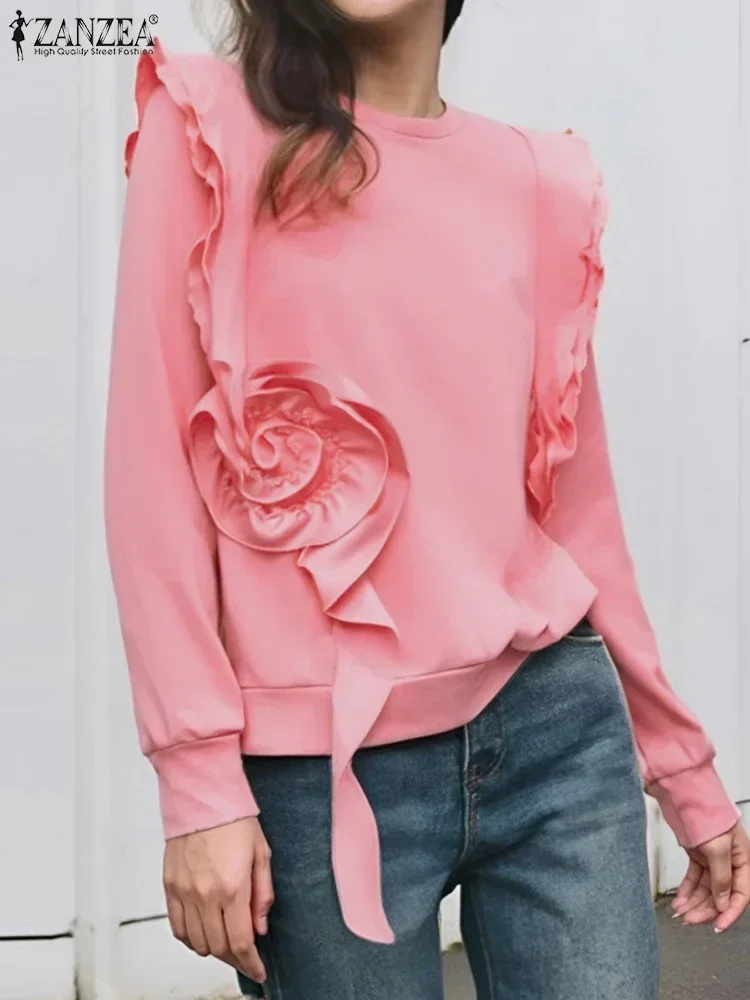 ZANZEA Women Fashion Solid Pullover 2025 Elegant Lantern Long Sleeve Sweatshirts Floral 3D Stitching Hoodies Causal Loose Jumper
ZANZEA Women Fashion Solid Pullover 2025 Elegant Lantern Long Sleeve Sweatshirts Floral 3D Stitching Hoodies Causal Loose Jumper