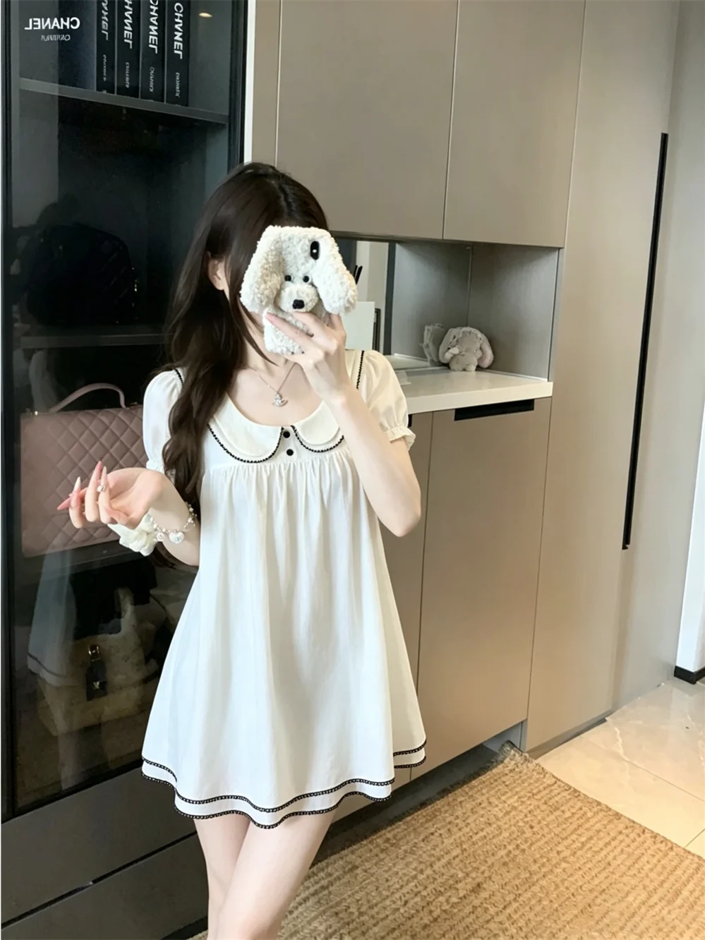 Retro Doll Collar Dress Women's Summer 2026 New High Waist A-Line Bubble Sleeve Color Block Anti-Aging Short Skirt
Retro Doll Collar Dress Women's Summer 2026 New High Waist A-Line Bubble Sleeve Color Block Anti-Aging Short Skirt