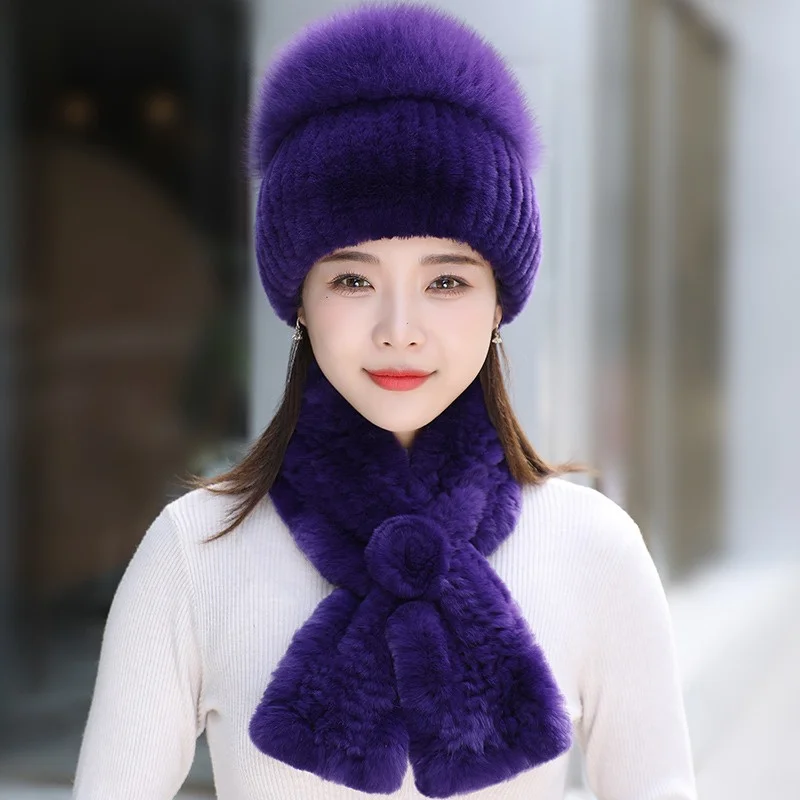 New hat fur Rex rabbit hair hat fox hair princess hat scarf two-piece set Korean fashionable and versatile
New hat fur Rex rabbit hair hat fox hair princess hat scarf two-piece set Korean fashionable and versatile