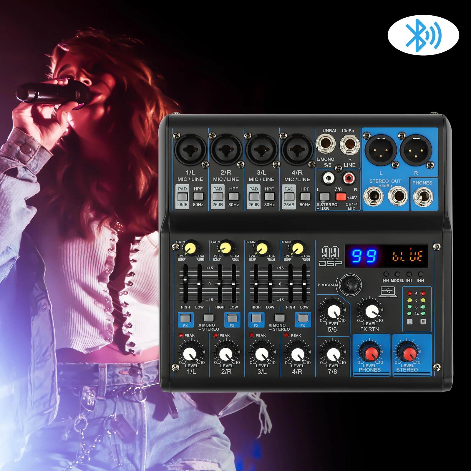 8-channel Sound Mixer Professional Audio Mixer 8-channel Sound Console for Home Studios and Small Scale
8-channel Sound Mixer Professional Audio Mixer 8-channel Sound Console for Home Studios and Small Scale