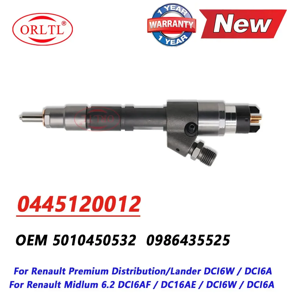 ORLTL NEW Injector 0 445 120 012 Common Rail Diesel Fuel Nozzle Assy 0445120012 Fuel Injection 0445 120 012 for Renault
ORLTL NEW Injector 0 445 120 012 Common Rail Diesel Fuel Nozzle Assy 0445120012 Fuel Injection 0445 120 012 for Renault
