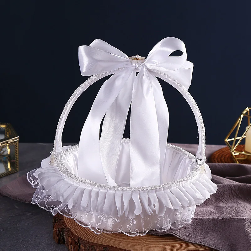 European And American Bow Bride Wedding Romantic Gorgeous Flower Child Scatter Flower Basket Wedding Supplies
European And American Bow Bride Wedding Romantic Gorgeous Flower Child Scatter Flower Basket Wedding Supplies