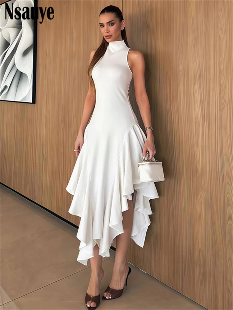 Nsauye Women Casual Summer Irregular Sleeveless Slim Long Dress Elegant Women Outfits Fashion Lady Prom Evening Vestidos 2026
Nsauye Women Casual Summer Irregular Sleeveless Slim Long Dress Elegant Women Outfits Fashion Lady Prom Evening Vestidos 2026