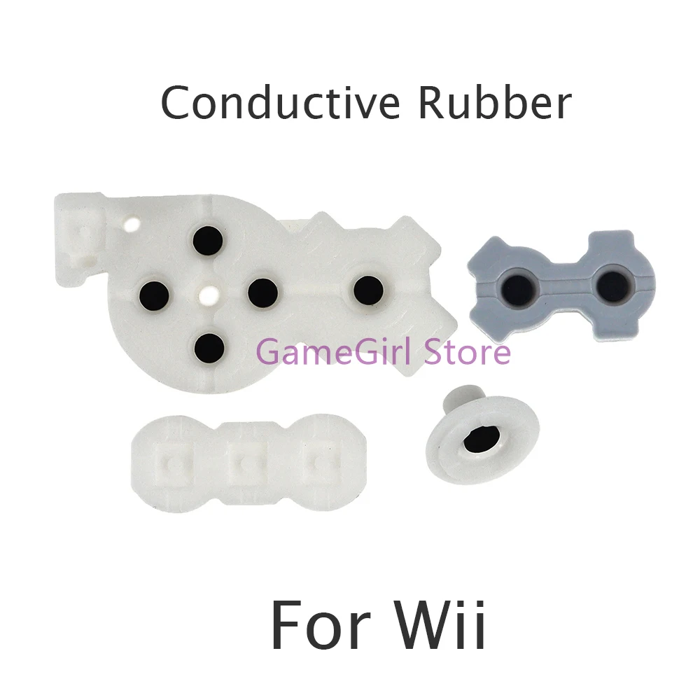 50sets Conductive Rubber Silicone Button Pad for Nintendo WII Right Controller Replacement Kits
50sets Conductive Rubber Silicone Button Pad for Nintendo WII Right Controller Replacement Kits