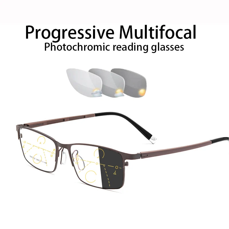 Progressive Multifocal Universal Men Presbyopic Glasses Ultra Light Titanium Alloy Sun Photochromic Reading Glasses Men Blue 200
Progressive Multifocal Universal Men Presbyopic Glasses Ultra Light Titanium Alloy Sun Photochromic Reading Glasses Men Blue 200