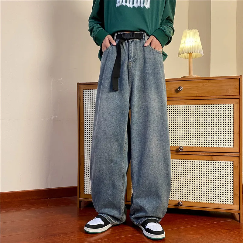 American Style Retro Belted Straight Leg Jeans Men's Trendy High Street Spring Autumn New Loose Wide Leg Casual Jeans
American Style Retro Belted Straight Leg Jeans Men's Trendy High Street Spring Autumn New Loose Wide Leg Casual Jeans