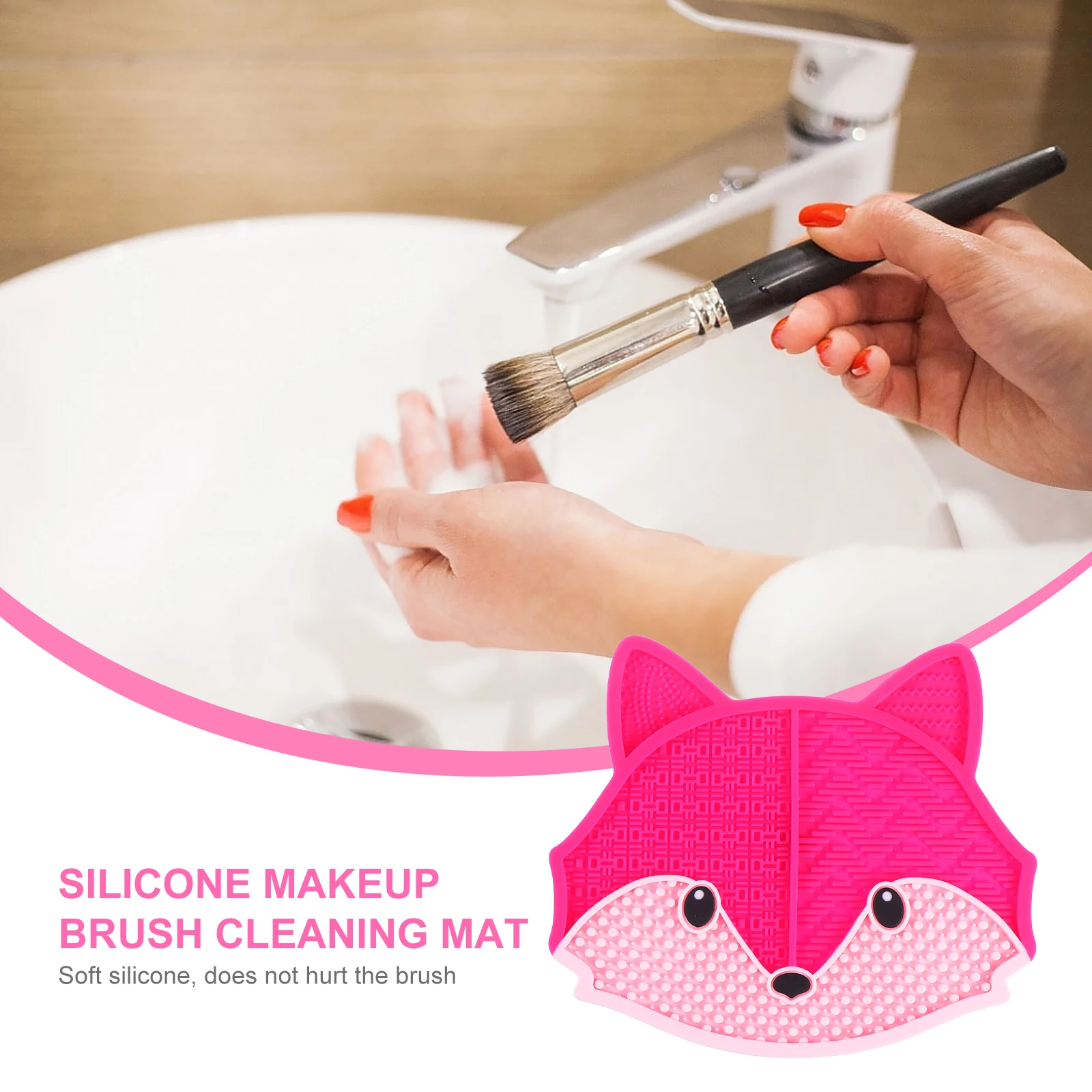 Fox Makeup Brush Cleaning Mat Silicone Tool Scrubber Washable Carpet Pad Suction Cup Design Beauty Accessories
Fox Makeup Brush Cleaning Mat Silicone Tool Scrubber Washable Carpet Pad Suction Cup Design Beauty Accessories