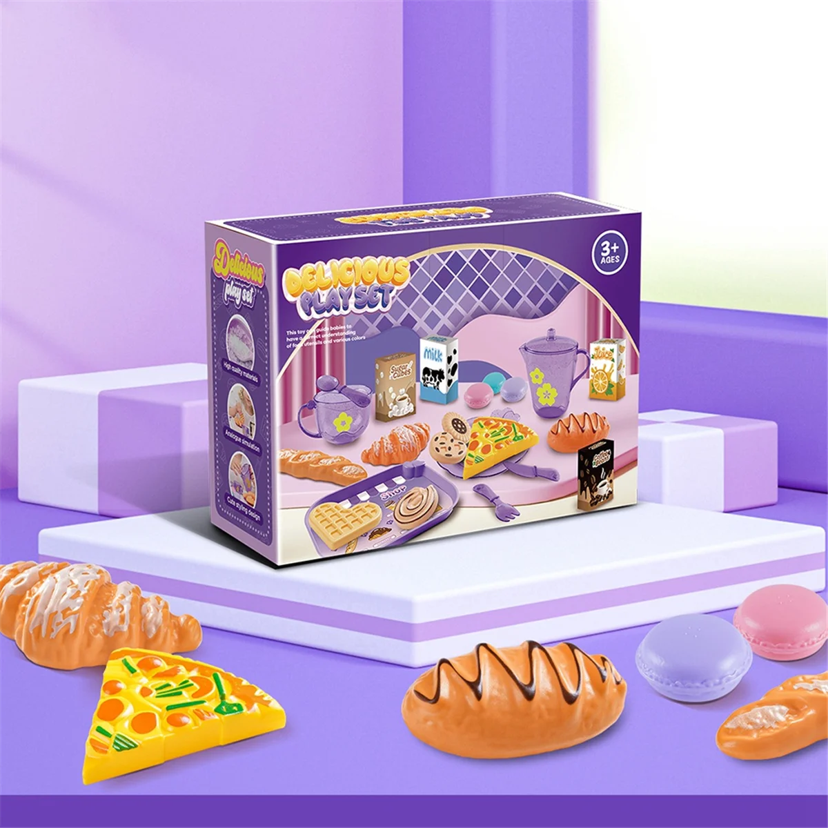BAAU 33pc Play House Kitchen Toy Set Children Tea Play Set for Kids, Role Playing Toy with Dessert and Tableware
BAAU 33pc Play House Kitchen Toy Set Children Tea Play Set for Kids, Role Playing Toy with Dessert and Tableware
