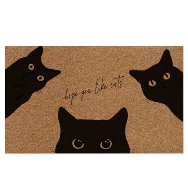Entrance Door Mat With Black Cat Pattern And Letter Print Color Design,Non Slip And Durable,Home Door Shoe Changing Mat
Entrance Door Mat With Black Cat Pattern And Letter Print Color Design,Non Slip And Durable,Home Door Shoe Changing Mat
