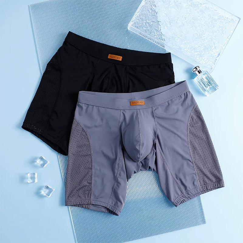 2/PCS Extended Length Ice Silk Men Boxer Briefs Separate Pouch Mesh Breathable Quick Dry Anti-Odor Gym Athletic Underwear
2/PCS Extended Length Ice Silk Men Boxer Briefs Separate Pouch Mesh Breathable Quick Dry Anti-Odor Gym Athletic Underwear