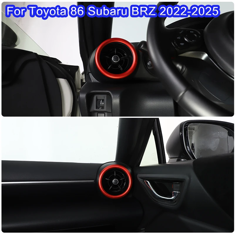 For Toyota 86 Subaru BRZ 2022-2025 Aluminum Alloy Red Car Air Conditioning Side Air Vent Decoration Ring Cover Car Accessories
For Toyota 86 Subaru BRZ 2022-2025 Aluminum Alloy Red Car Air Conditioning Side Air Vent Decoration Ring Cover Car Accessories