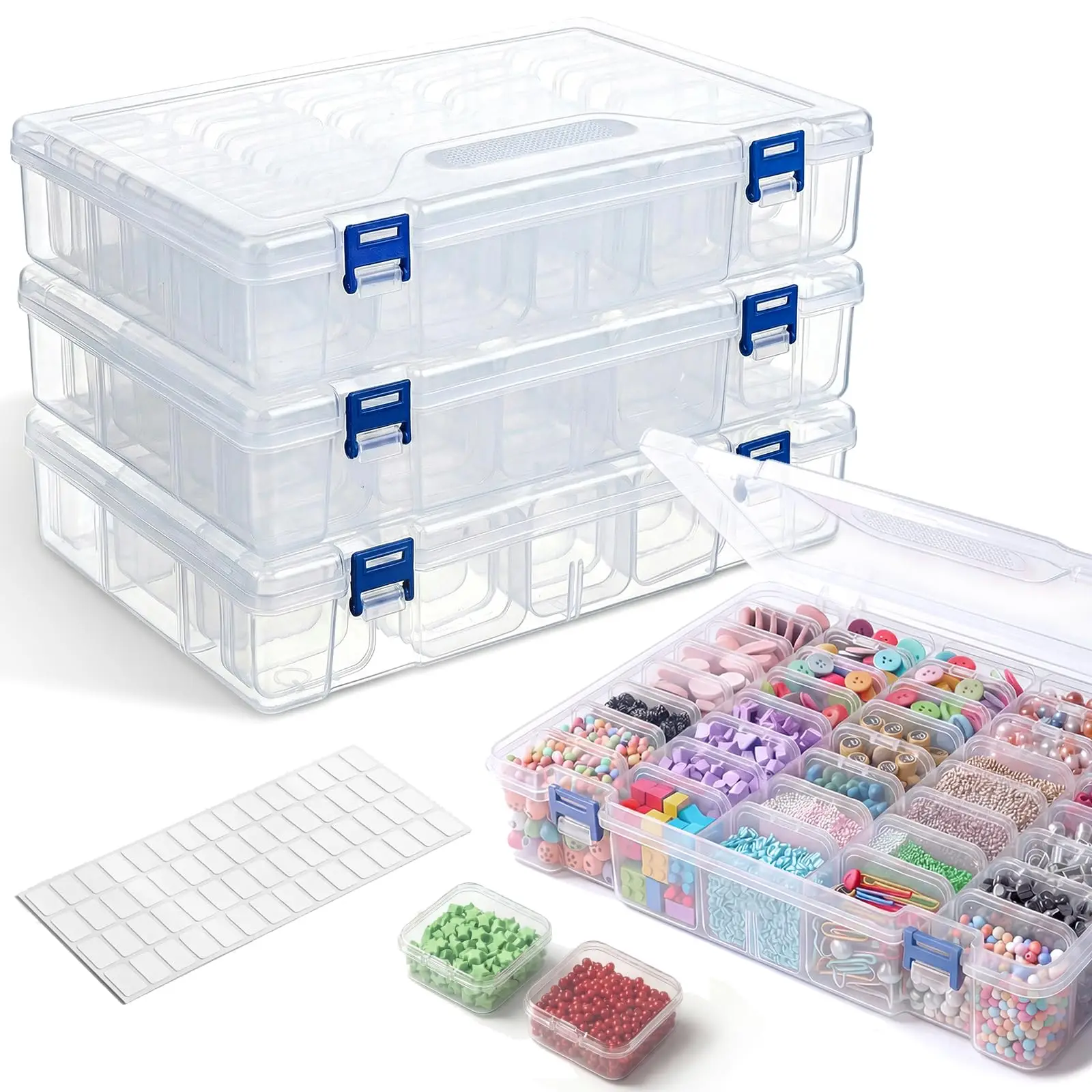 Bead Organizer Box, 3-Pack (135 Mini Cases) – Clear Stackable Storage , Labels & Handle for Seed Beads, Diamond Painting Drills,
Bead Organizer Box, 3-Pack (135 Mini Cases) – Clear Stackable Storage , Labels & Handle for Seed Beads, Diamond Painting Drills,