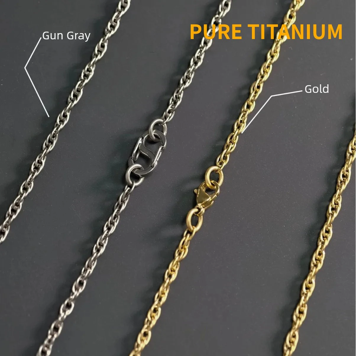 Fashion Pure Titanium Twisted Rope Chain Necklace 2.5mm Hypoallergenic Rustproof Skin Care Anti-Allergy Titanium Chain Necklaces
Fashion Pure Titanium Twisted Rope Chain Necklace 2.5mm Hypoallergenic Rustproof Skin Care Anti-Allergy Titanium Chain Necklaces