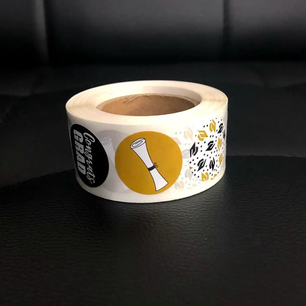 2 Rolls Premium Paper Graduation Stickers Self-Adhesive Decorative Party Gift Stickers for Graduation Celebration School Event
2 Rolls Premium Paper Graduation Stickers Self-Adhesive Decorative Party Gift Stickers for Graduation Celebration School Event