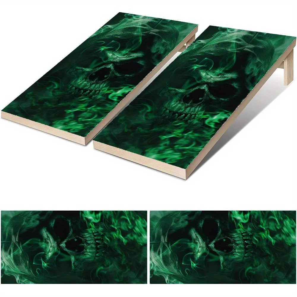 Green Flame Skull Waterproof Cornhole Board Vinyl Wraps, PVC Outdoor Game Board Design, Perfect for Sports & Leisure Activities,
Green Flame Skull Waterproof Cornhole Board Vinyl Wraps, PVC Outdoor Game Board Design, Perfect for Sports & Leisure Activities,