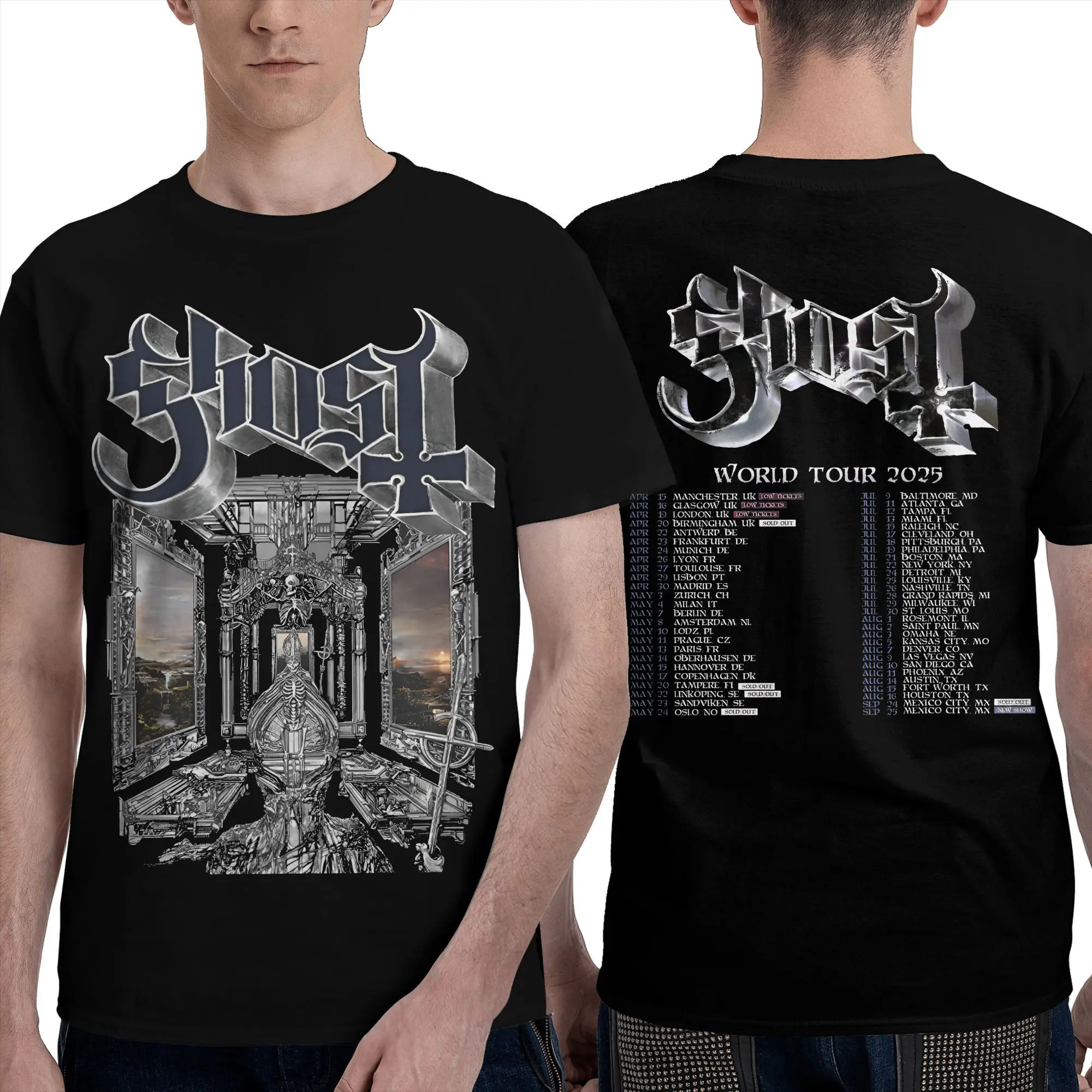 Рубашка Tour Ghost Band 2025 года для мужчин и женщин, новый альбом Skeleta, забавные топы из чистого хлопка для взрослых
Рубашка Tour Ghost Band 2025 года для мужчин и женщин, новый альбом Skeleta, забавные топы из чистого хлопка для взрослых
