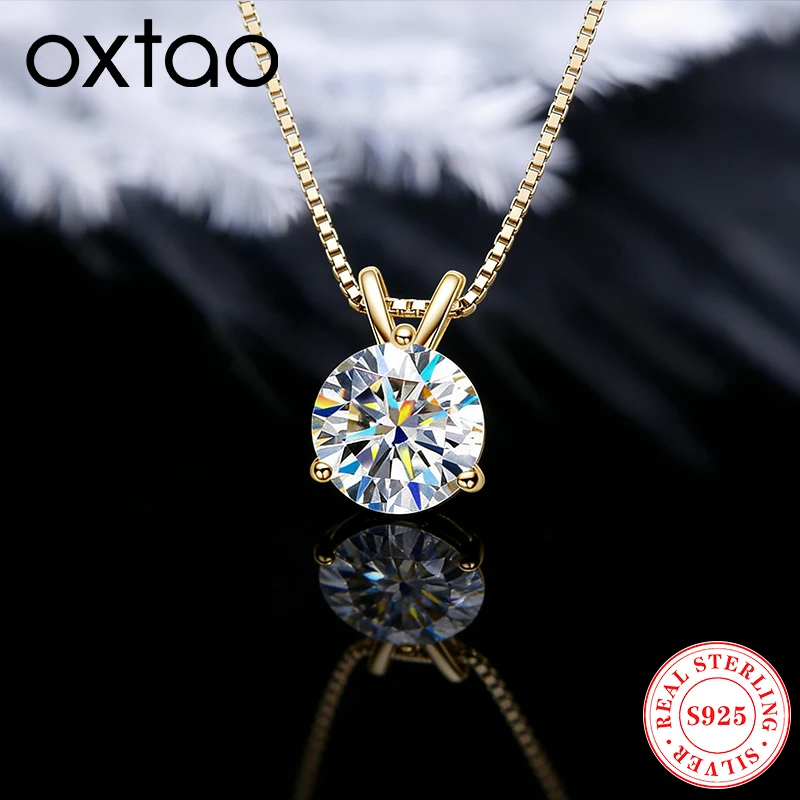 Колье-подвеска OXTAO с муассанитом для женщин, D VVS1, сверкающий лабораторный бриллиант, цепочка на ключицу, изысканное ювелирное украшение, подарок
Колье-подвеска OXTAO с муассанитом для женщин, D VVS1, сверкающий лабораторный бриллиант, цепочка на ключицу, изысканное ювелирное украшение, подарок