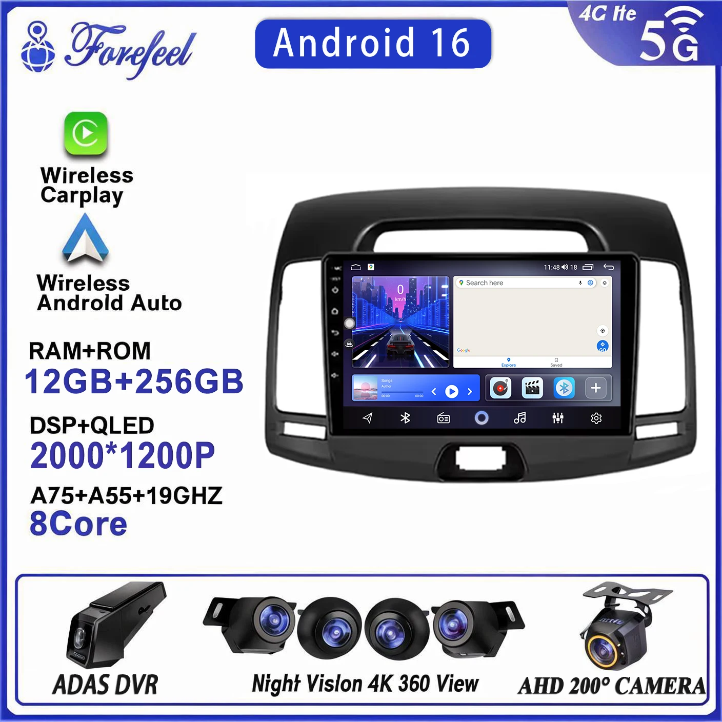 Android 16 Auto Radio For Hyundai Avante Elantra 4 Hd 2006-2012 Multimedia Player Touch Gps Navigation Screen Head Unit Dash Cam
Android 16 Auto Radio For Hyundai Avante Elantra 4 Hd 2006-2012 Multimedia Player Touch Gps Navigation Screen Head Unit Dash Cam
