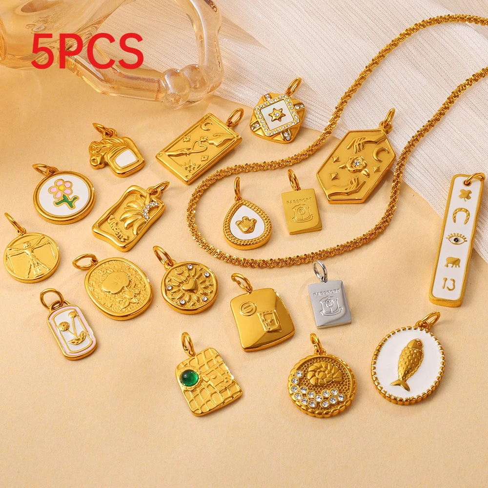 5Pcs Luxury Stainless Steel Rhinestone Heart Moon Star Charms Multi Element DIY Bracelet Necklace Pendants
5Pcs Luxury Stainless Steel Rhinestone Heart Moon Star Charms Multi Element DIY Bracelet Necklace Pendants