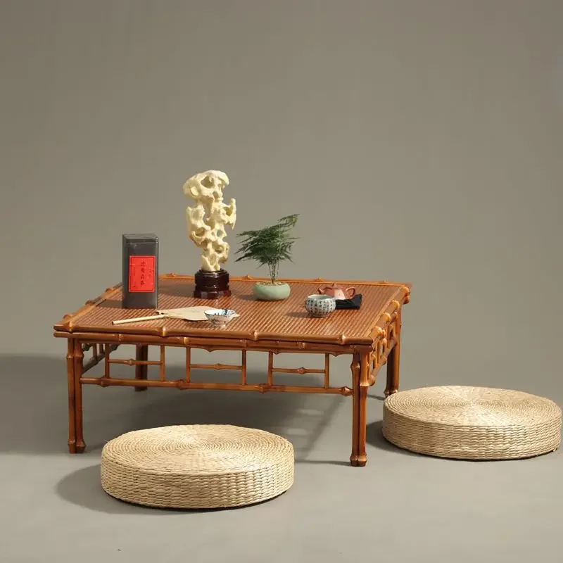 All handmade bamboo tea table, household Zen tatami, tea table, coffee table square low table
All handmade bamboo tea table, household Zen tatami, tea table, coffee table square low table