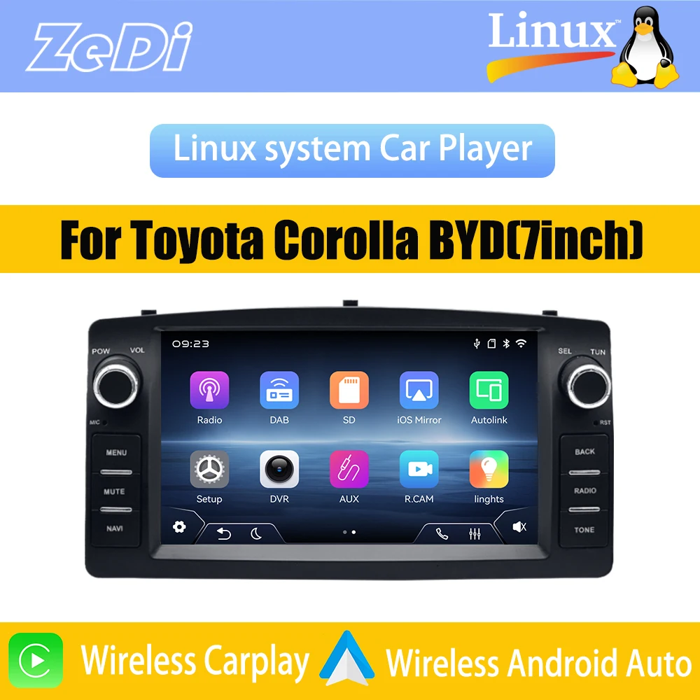 For Toyota Corolla BYD(7inch)2026 New Linux System Wireless CarPlay FM Bluetooth Music Video Multimedia Players Cameras
For Toyota Corolla BYD(7inch)2026 New Linux System Wireless CarPlay FM Bluetooth Music Video Multimedia Players Cameras