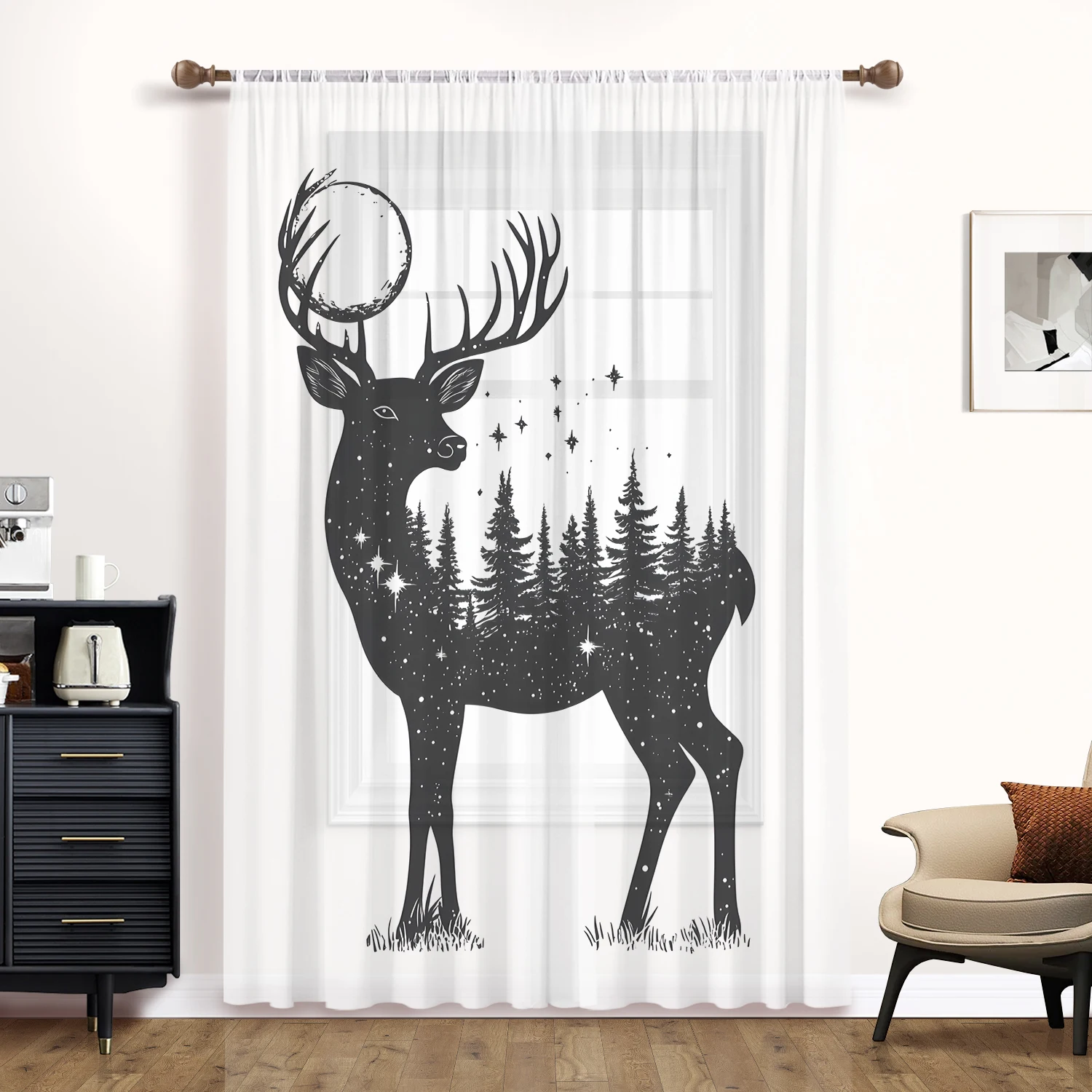 1pc Christmas Printed Rod Pocket Curtain - Window Sheer Curtain for Living Room, Study, Bedroom- Festive Home Decoration
1pc Christmas Printed Rod Pocket Curtain - Window Sheer Curtain for Living Room, Study, Bedroom- Festive Home Decoration