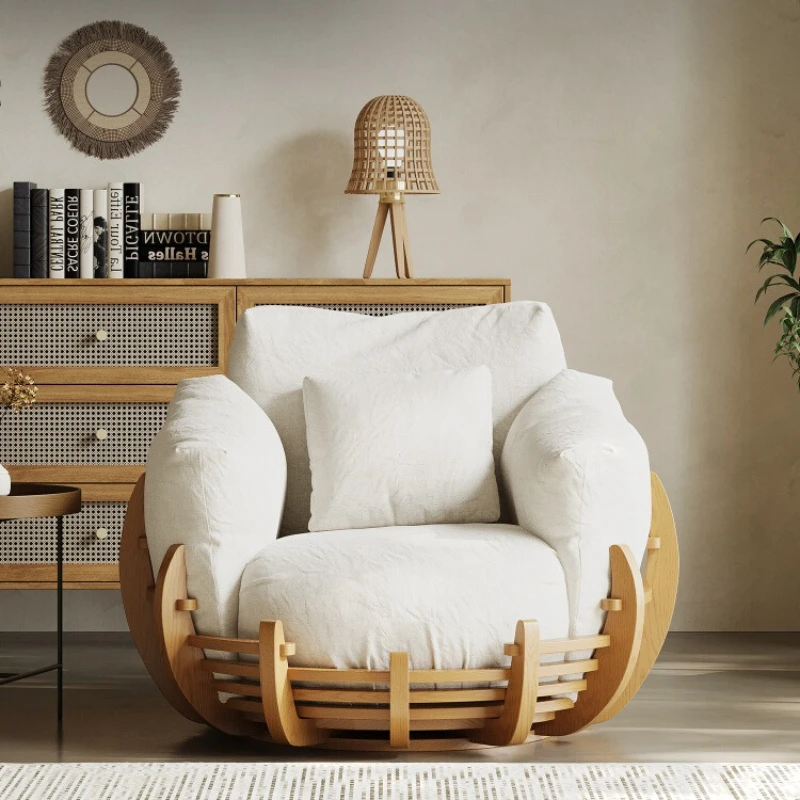 Italian minimalist sofa chair wabi-sabi wind removable and washable linen down lazy rotatable single
Italian minimalist sofa chair wabi-sabi wind removable and washable linen down lazy rotatable single