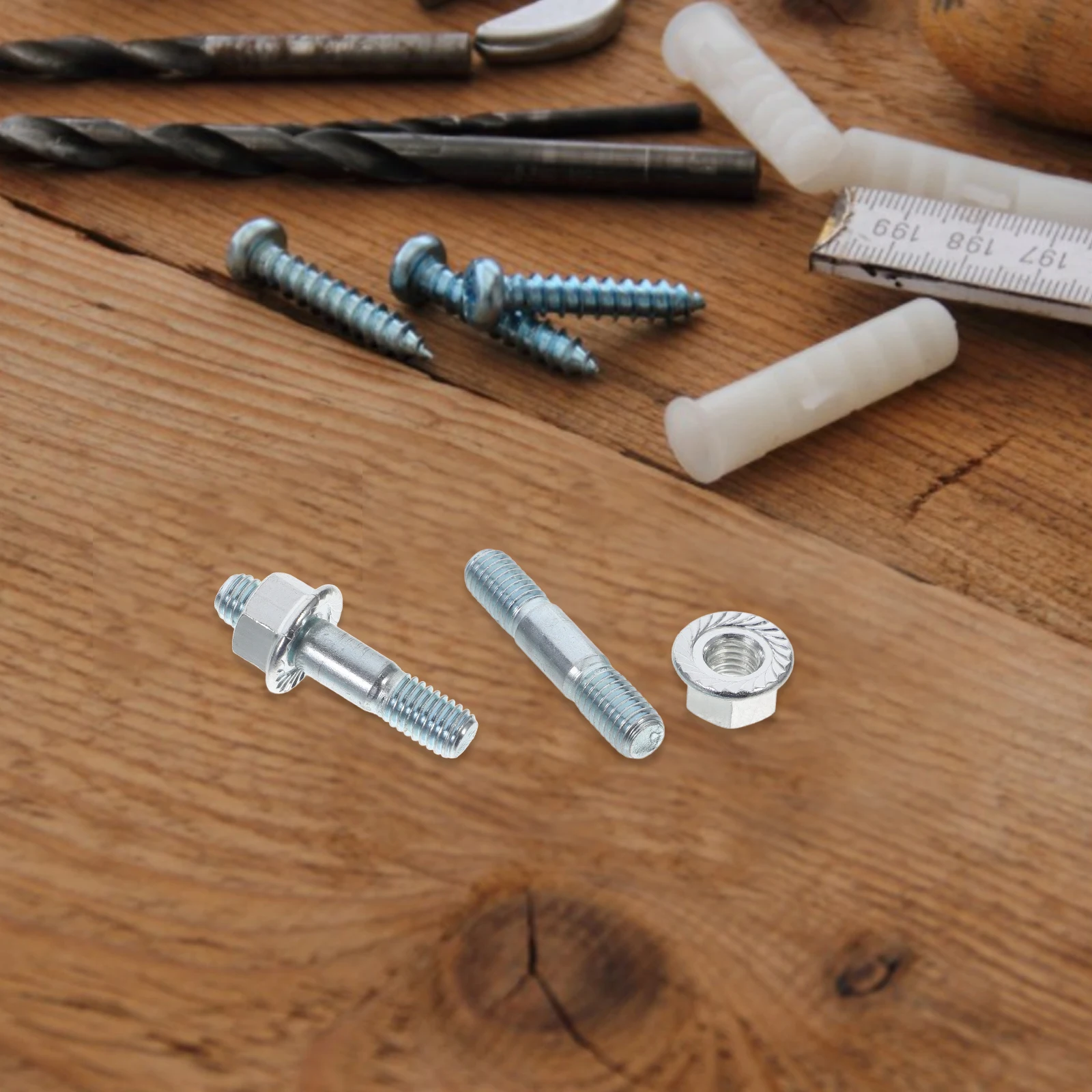 10 set Chainsaw Double-Ended Screw Nut Set For Chain Bar Mounting Metal Replacement Fasteners M8 Chain Saw Repair Kit Engine
10 set Chainsaw Double-Ended Screw Nut Set For Chain Bar Mounting Metal Replacement Fasteners M8 Chain Saw Repair Kit Engine