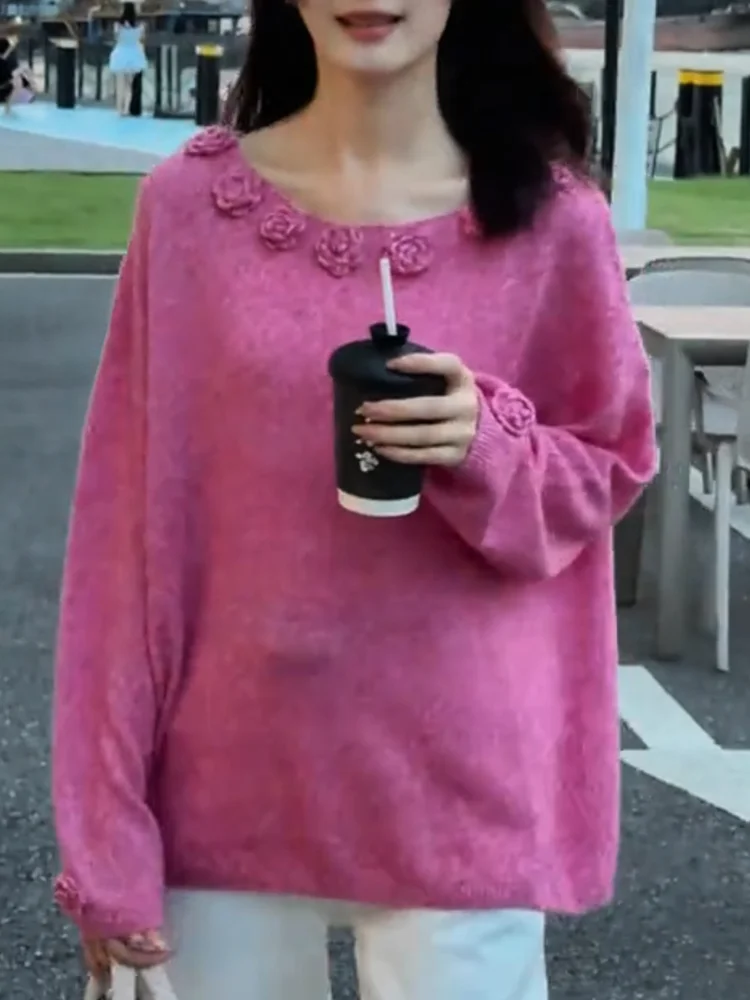 Ele 3D Knitted Flower Top Women's Faion Autumn 2025 plus Size Versatile Agel Long Sve Camere round Ne Sweater
Ele 3D Knitted Flower Top Women's Faion Autumn 2025 plus Size Versatile Agel Long Sve Camere round Ne Sweater