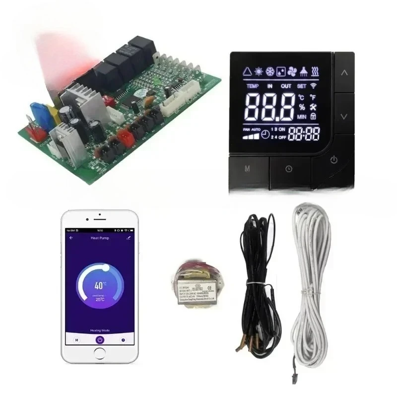 CC570N Heat Pump Controller PCBA Tuya WiFi Air Source Water Heater Control Board
CC570N Heat Pump Controller PCBA Tuya WiFi Air Source Water Heater Control Board