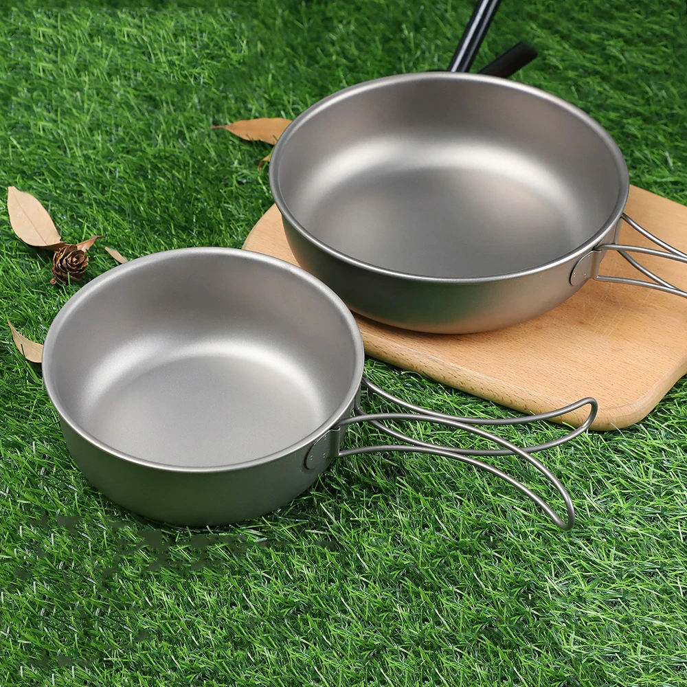 700 ml 1200 ml Ultralight Pure Titanium Portable Pan Frying Picnic Cookware Camping Pan
700 ml 1200 ml Ultralight Pure Titanium Portable Pan Frying Picnic Cookware Camping Pan