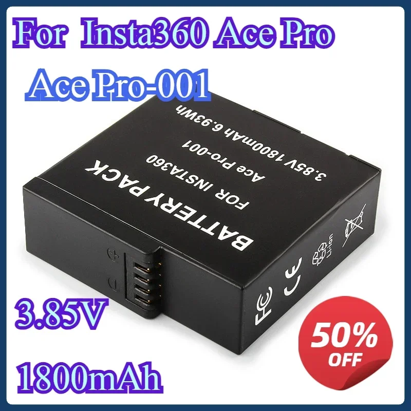 1800mAh Battery For Insta360 Ace Pro/Ace Rechargeable Battery+LED Dual Charger For Insta360 Ace Pro Camera Accessories
1800mAh Battery For Insta360 Ace Pro/Ace Rechargeable Battery+LED Dual Charger For Insta360 Ace Pro Camera Accessories