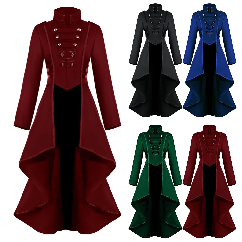 Summer Women Medieval Dress Vintage Steampunk Women Coat Punk Jacket Gothic Retro Long Top Sleeve Dress Women's Cos Costume 2025
Summer Women Medieval Dress Vintage Steampunk Women Coat Punk Jacket Gothic Retro Long Top Sleeve Dress Women's Cos Costume 2025