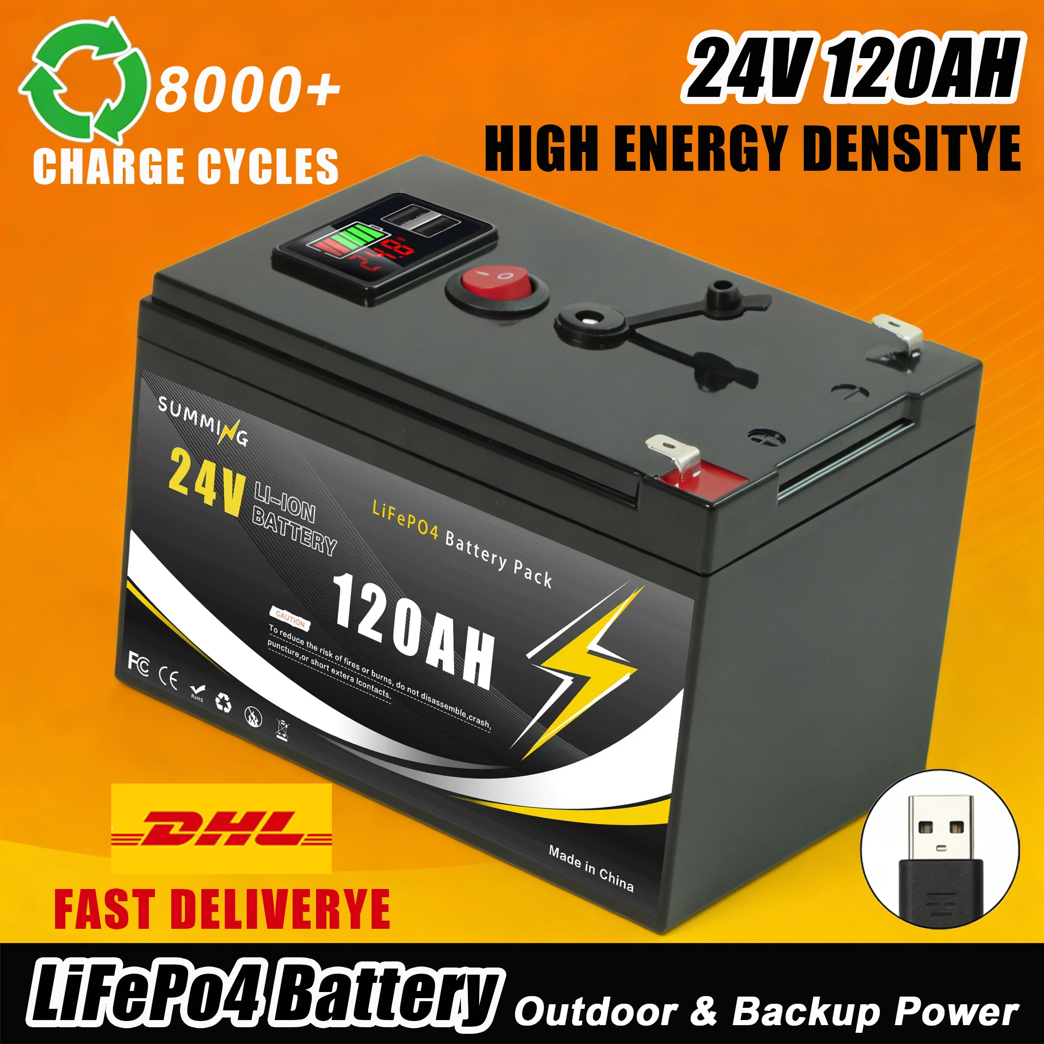 Ultra-Long Life Lithium️Battery 24V120Ah LiFePO4 Battery withLow-Temp CutoffBuilt for Solar Battery Camping&Off-Grid Power
Ultra-Long Life Lithium️Battery 24V120Ah LiFePO4 Battery withLow-Temp CutoffBuilt for Solar Battery Camping&Off-Grid Power
