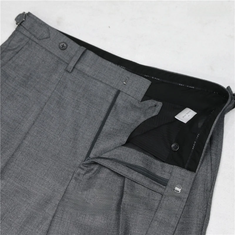 High Waist Men's Wool Trousers Neapolitan Straight Leg Easy Care Busin Gentleman Sle Autumn Season Youth Suitable
High Waist Men's Wool Trousers Neapolitan Straight Leg Easy Care Busin Gentleman Sle Autumn Season Youth Suitable