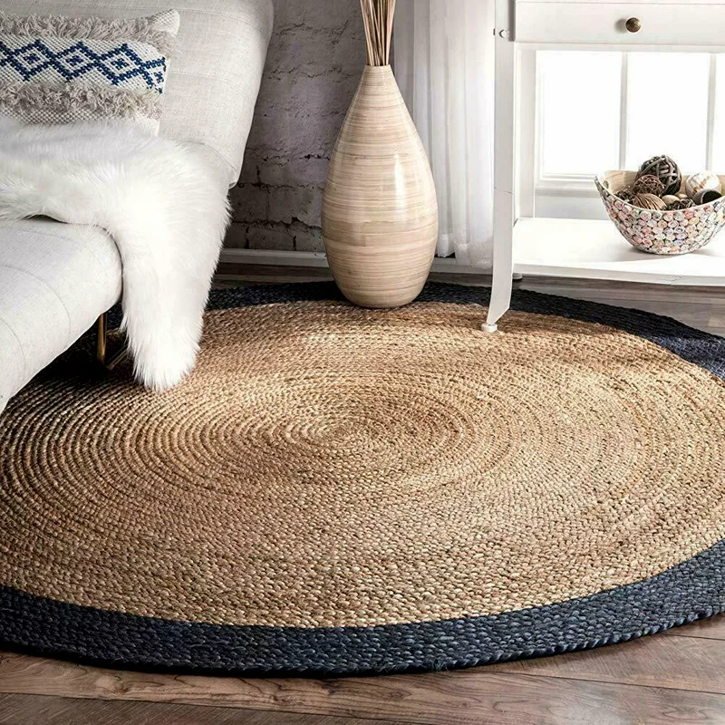 Rug Natural Woven Jute Handmade Double-sided Rug Rustic Look Rug Home Living Room Natural Decoration Carpets for Living Room
Rug Natural Woven Jute Handmade Double-sided Rug Rustic Look Rug Home Living Room Natural Decoration Carpets for Living Room