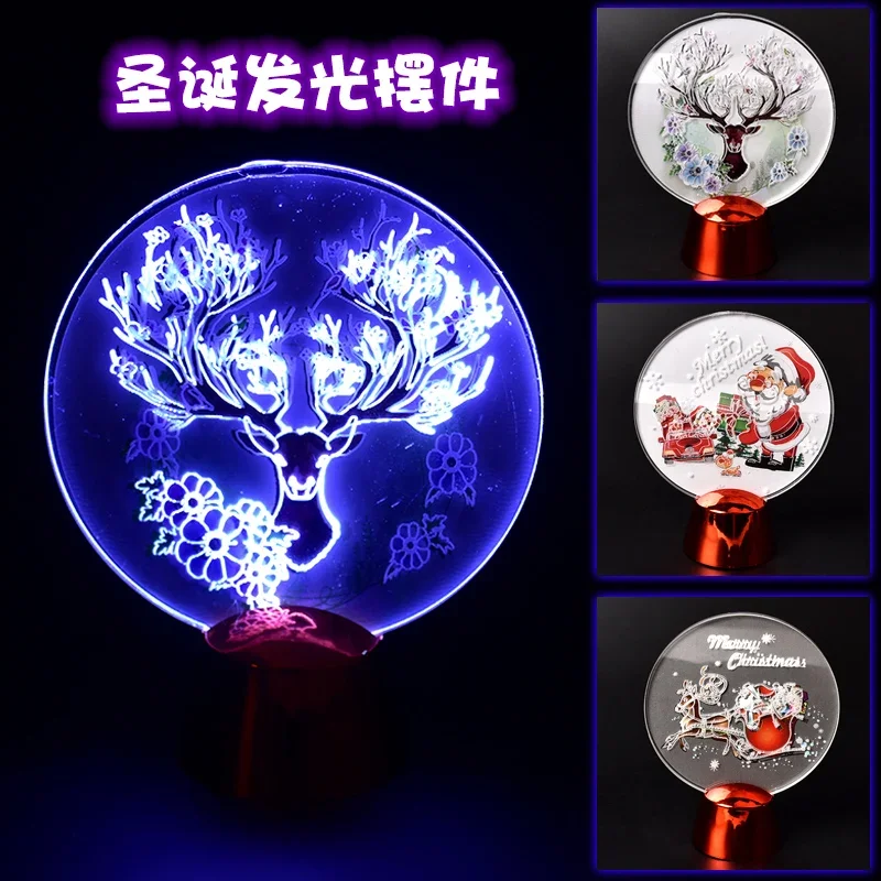 Crystal Acrylic Luminous Ornaments Santa Claus Elk LED Light Cabinet Living Room Creative Ornaments Children Decoration
Crystal Acrylic Luminous Ornaments Santa Claus Elk LED Light Cabinet Living Room Creative Ornaments Children Decoration
