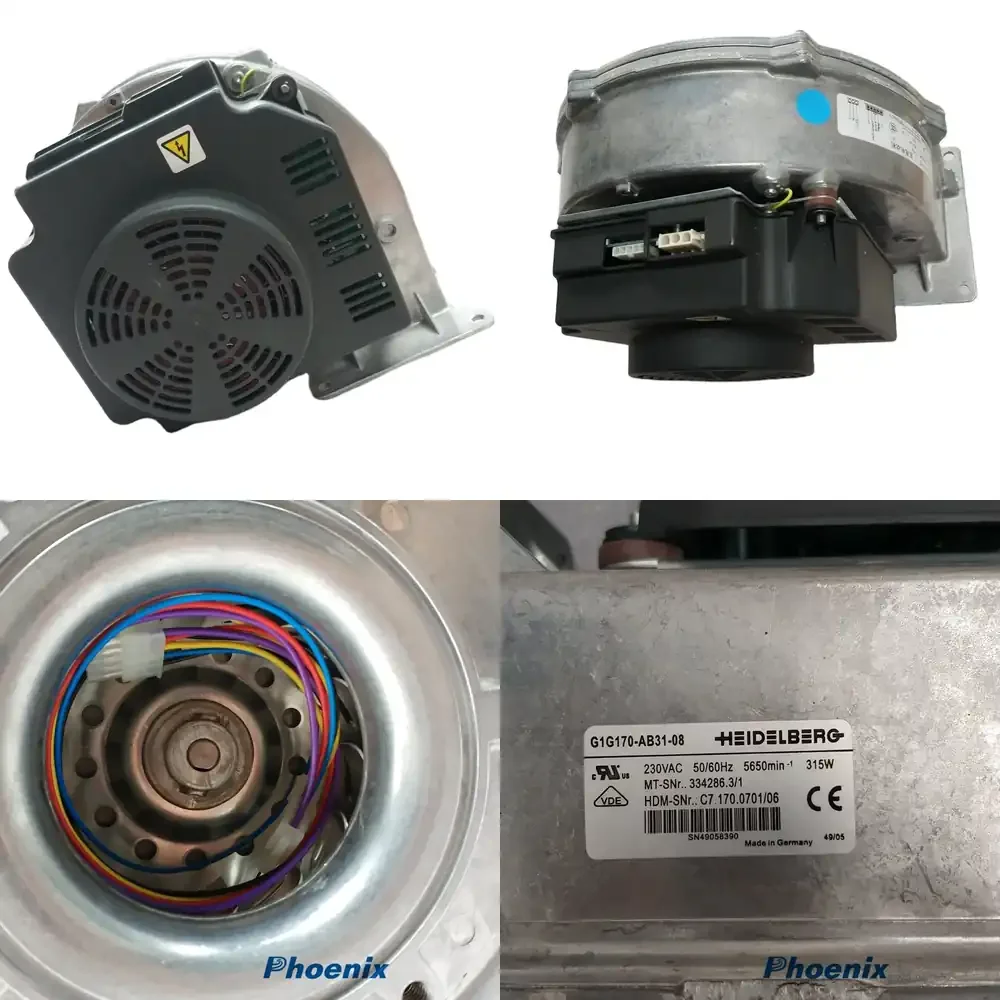 C7.170.0701 DC Motor G1G170-AB31-08/03 Import New 315W/230V Blower C7.170.0701/06 Fan M1G074-CF31-53 for Heidelberg SM52
C7.170.0701 DC Motor G1G170-AB31-08/03 Import New 315W/230V Blower C7.170.0701/06 Fan M1G074-CF31-53 for Heidelberg SM52