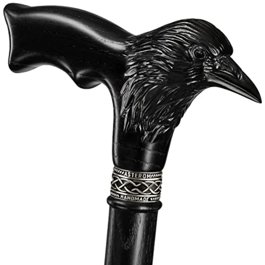 Handmade Wooden Carved Walking Cane for Men and Women - Raven - Stylish Walking Stick Gothic Crow Cane
Handmade Wooden Carved Walking Cane for Men and Women - Raven - Stylish Walking Stick Gothic Crow Cane