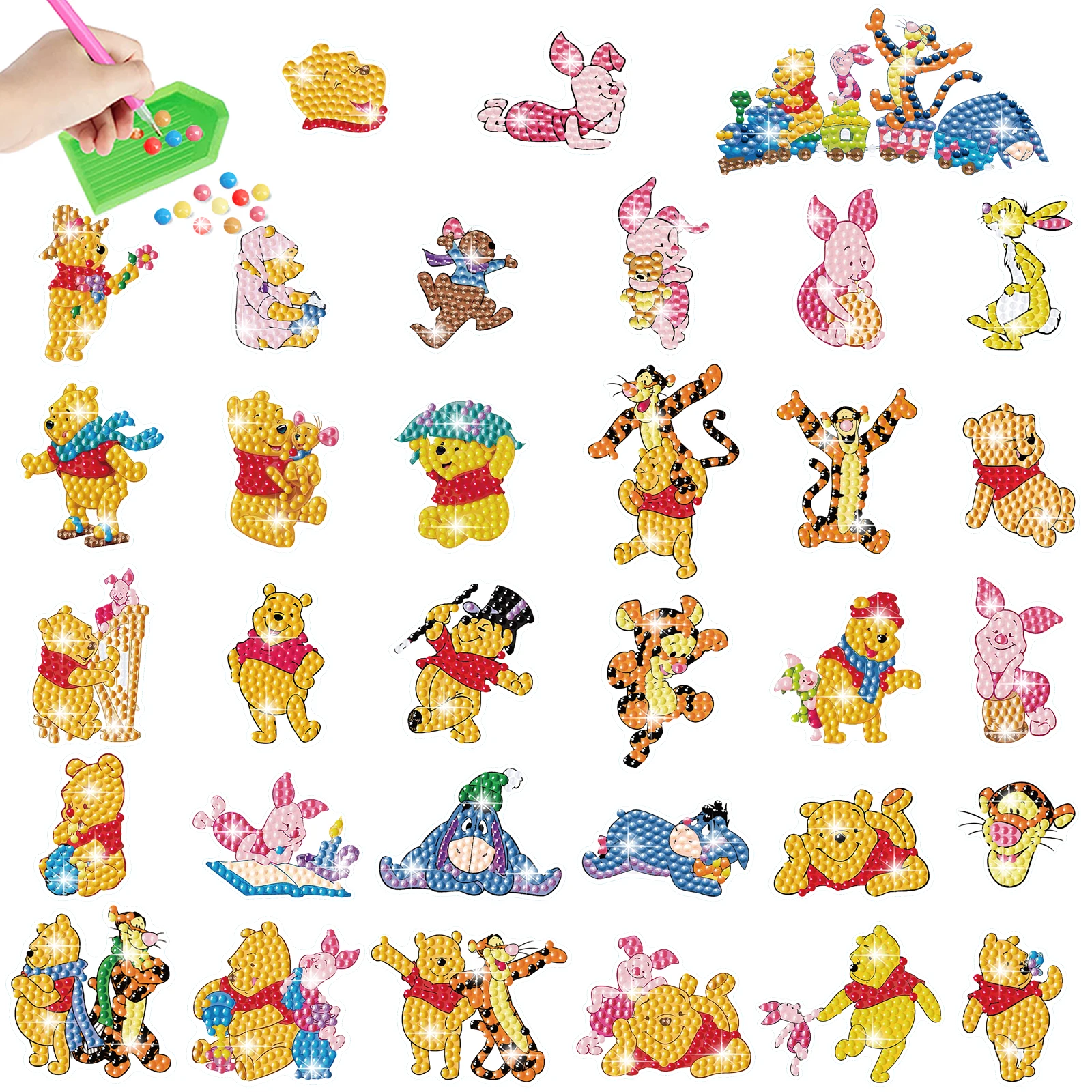 Cartoon Winnie the Pooh Children DIY Diamond Painting Random Diamond Stick Focus Training DIY Handmade Creative Sticker Painting
Cartoon Winnie the Pooh Children DIY Diamond Painting Random Diamond Stick Focus Training DIY Handmade Creative Sticker Painting